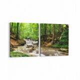 Olla 14550K2Y Doğa / Manzara Görseli Kare 2'li Yatay Kanvas Tablo (Ölçü: 125X60)
