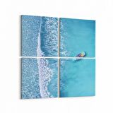 Olla 12871K4 Deniz / Okyanus Görseli Kare 4'lü Kanvas Tablo (Ölçü: 105X105)
