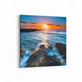 Olla 16051K Günbatımı Görseli Kare Kanvas Tablo (Ölçü: 60X60)