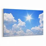 Olla 15611Y Gökyüzü Bulut Görseli  Yatay Kanvas Tablo (Ölçü: 45X30)