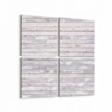 Olla 11976K4 Ahşap Desen Görseli Kare 4'lü Kanvas Tablo (Ölçü: 65X65)