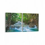 Olla 14366K2Y Doğa / Manzara Görseli Kare 2'li Yatay Kanvas Tablo (Ölçü: 125X60)