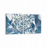 Olla 10083K2Y Abstract Görsel Kare 2'li Yatay Kanvas Tablo (Ölçü: 85X40)