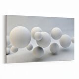 Olla 10457Y Beyaz Kabartma Görseli Yatay Kanvas Tablo (Ölçü: 70X50)