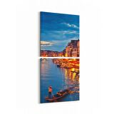 Olla 18613KD Yapı Görseli Kare 2'li Dikey Kanvas Tablo (Ölçü: 30X65)