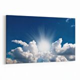 Olla 15808Y Gökyüzü Bulut Görseli  Yatay Kanvas Tablo (Ölçü: 150X100)