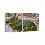 Olla 13460K2Y Doğa / Manzara Görseli Kare 2'li Yatay Kanvas Tablo (Ölçü: 125X60)