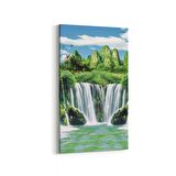 Olla 13380DD Doğa / Manzara Görseli Dikey Dar Kanvas Tablo (Ölçü: 40X80)