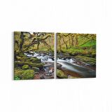 Olla 13170K2Y Doğa / Manzara Görseli Kare 2'li Yatay Kanvas Tablo (Ölçü: 125X60)