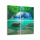 Olla 13362K4 Doğa / Manzara Görseli Kare 4'lü Kanvas Tablo (Ölçü: 65X65)