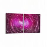 Olla 10375K2Y Abstract Görsel Kare 2'li Yatay Kanvas Tablo (Ölçü: 85X40)