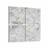 Olla 11588K4 Çiçek Görseli Kare 4'lü Kanvas Tablo (Ölçü: 145X145)