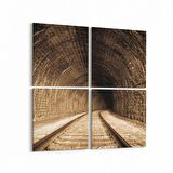 Olla 13289K4 Doğa / Manzara Görseli Kare 4'lü Kanvas Tablo (Ölçü: 145X145)