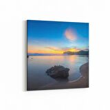 Olla 16001K Günbatımı Görseli Kare Kanvas Tablo (Ölçü: 25X25)