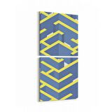 Olla 10342K2D Abstract Görsel Kare 2'li Dikey Kanvas Tablo (Ölçü: 30X65)