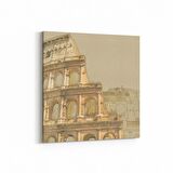 Olla 18443K Yapı Görseli Kare Kanvas Tablo (Ölçü: 25X25)