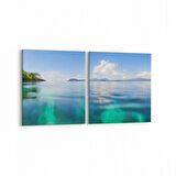 Olla 14212K2Y Doğa / Manzara Görseli Kare 2'li Yatay Kanvas Tablo (Ölçü: 125X60)