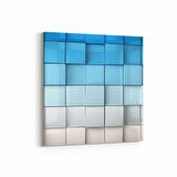 Olla 10056K Abstract 3 Boyut Görsel Kare Kanvas Tablo (Ölçü: 30X30)