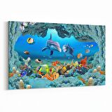 Olla 12082Y Akvaryum / Balık Görseli Yatay Kanvas Tablo (Ölçü: 30X20)
