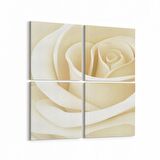 Olla 11643K4 Çiçek Görseli Kare 4'lü Kanvas Tablo (Ölçü: 65X65)