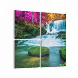 Olla 14305K4 Doğa / Manzara Görseli Kare 4'lü Kanvas Tablo (Ölçü: 65X65)