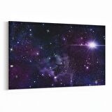 Olla 14706Y Gece Gökyüzü Görseli Yatay Kanvas Tablo (Ölçü: 120X80)