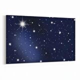 Olla 14683Y Gece Gökyüzü Görseli Yatay Kanvas Tablo (Ölçü: 150X100)