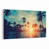 Olla 16056Y Günbatımı Görseli Yatay Kanvas Tablo (Ölçü: 90X60)