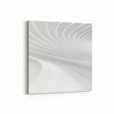 Olla 10449K Beyaz Kabartma Görseli Kare Kanvas Tablo (Ölçü: 30X30)