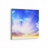 Olla 15946K Günbatımı Görseli Kare Kanvas Tablo (Ölçü: 30X30)