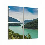 Olla 14104K4 Doğa / Manzara Görseli Kare 4'lü Kanvas Tablo (Ölçü: 105X105)