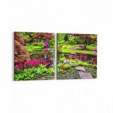 Olla 14372K2Y Doğa / Manzara Görseli Kare 2'li Yatay Kanvas Tablo (Ölçü: 85X40)