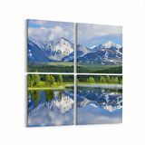 Olla 13172K4 Doğa / Manzara Görseli Kare 4'lü Kanvas Tablo (Ölçü: 145X145)