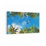 Olla 11499Y Palmiye Ağacı Görseli Yatay Kanvas Tablo (Ölçü: 45X30)