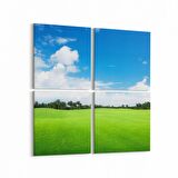 Olla 14143K4 Doğa / Manzara Görseli Kare 4'lü Kanvas Tablo (Ölçü: 105X105)