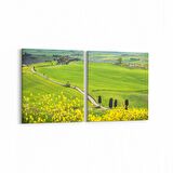 Olla 14007K2Y Doğa / Manzara Görseli Kare 2'li Yatay Kanvas Tablo (Ölçü: 125X60)