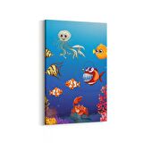 Olla 12800D Çocuk Odası Görseli Dikey Kanvas Tablo (Ölçü: 100X150)