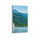 Olla 16567DD Kumsal / Sahil Görseli Dikey Dar Kanvas Tablo (Ölçü: 40X80)