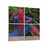 Olla 12704K4 Çocuk Odası Görseli 4'lü Kanvas Tablo (Ölçü: 65X65)