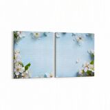 Olla 10824K2Y Ağaç Görseli Kare 2'li Yatay Kanvas Tablo (Ölçü: 125X60)