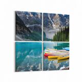 Olla 14210K4 Doğa / Manzara Görseli Kare 4'lü Kanvas Tablo (Ölçü: 105X105)