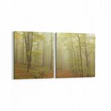 Olla 14593K2Y Doğa / Manzara Görseli Kare 2'li Yatay Kanvas Tablo (Ölçü: 145X70)