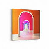 Olla 18040K4 Yapı Görseli Kare 4'lü Kanvas Tablo (Ölçü: 145X145)