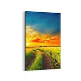 Olla 16021D Günbatımı Görseli Dikey Kanvas Tablo (Ölçü: 100X150)