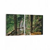 Olla 14501K2Y Doğa / Manzara Görseli Kare 2'li Yatay Kanvas Tablo (Ölçü: 85X40)