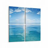 Olla 12925K4 Deniz / Okyanus Görseli Kare 4'lü Kanvas Tablo (Ölçü: 65X65)