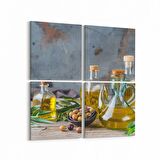 Olla 15015K4 Gıda Görseli Kare 4'lü Kanvas Tablo (Ölçü: 65X65)