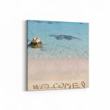 Olla 16450K Kumsal / Sahil Görseli Kare Kanvas Tablo (Ölçü: 25X25)