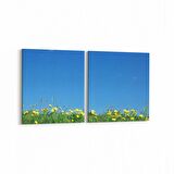 Olla 13899K2Y Doğa / Manzara Görseli Kare 2'li Yatay Kanvas Tablo (Ölçü: 125X60)