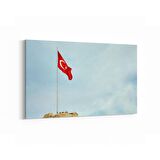 Olla 17567Y Türk Bayrağı Görseli Yatay Kanvas Tablo (Ölçü: 90X60)